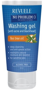 Revuele Żel do mycia twarzy z olejkiem z drzewa herbacianego na trądzik i wągry - Revuele No Problem Washing Gel