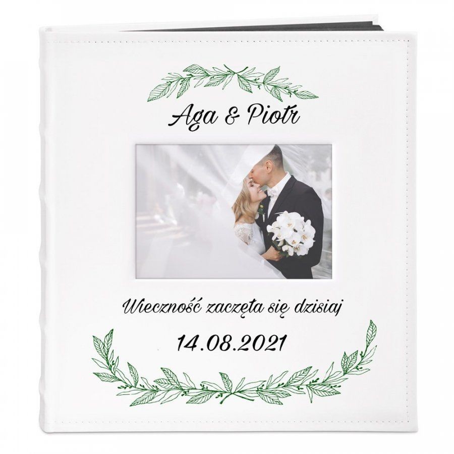 NA Murrano Album z Okienkiem Prezent Ślub Nadruk Boho ALB-BO-BK-UV-033
