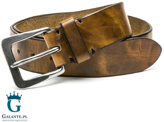 Miguel Bellido Jasnobrązowy pasek skórzany casual/jeans Miguel Bellido 4985-40-8659-23 4985-40-8659-23