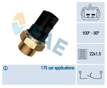 FAE Przełącznik termiczny, wentylator chłodnicy 37280