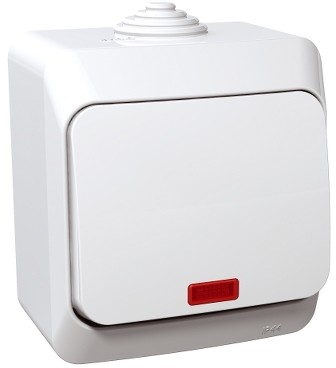 Schneider CEDAR-PLUS-Łącznik-1-biegunowy-z-podświetleniem-IP44-biały WDE000514