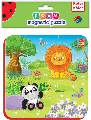 Roter Kafer PUZZLE PIANKOWE MAGNETYCZNE ZOO RK5010-04