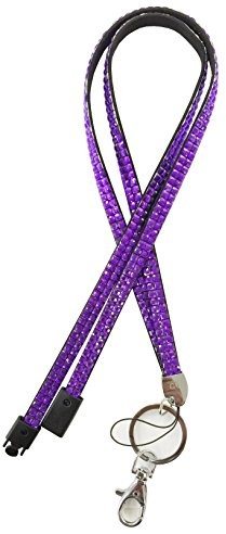 Customcard ltd Zdobiona customcard Ltd Rhinestone pasek na ramię z planowanym przełomem, z karabińczykiem, fioletowy Rhinestonepurple