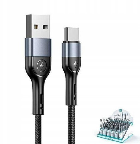 USAMS Kabel Pleciony Usb Usb-c U55 2A 1M Czarny