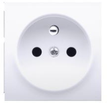 Kontakt Simon KONTAKT_SIMON Plakietka gniazda pojedynczego z uziemieniem i ochroną styków SIMON 54 Biały DGZ1ZP/11