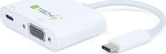 Techly Adapter USB USB-C D-Sub VGA 0.1m Biały IADAP-USB31-VU31 IADAP-USB31-VU31