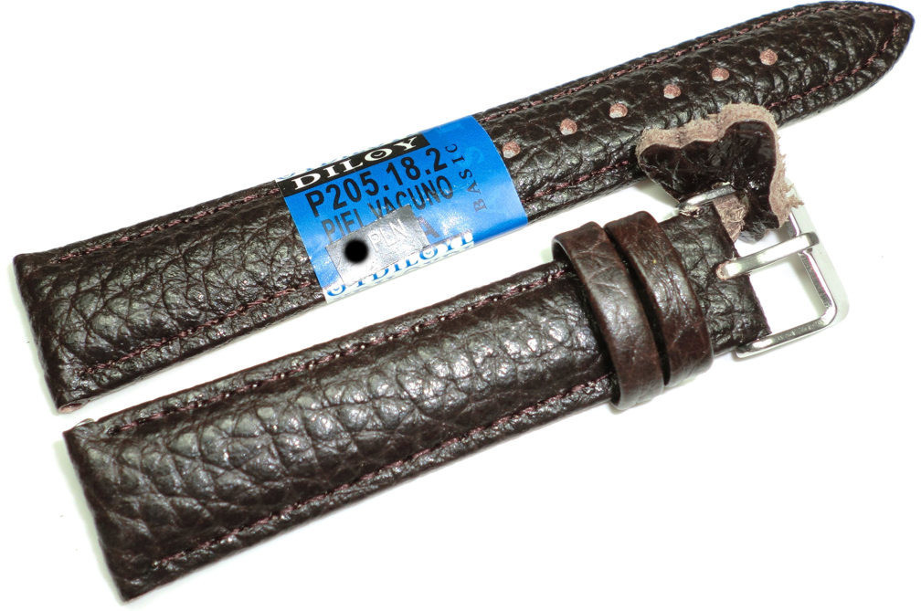 Diloy Skórzany pasek do zegarka 18 mm P205.18.2 P205.18.2