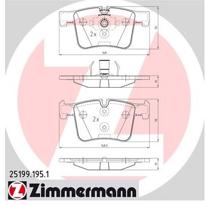 ZIMMERMANN Klocki hamulcowe - komplet 25199.195.1
