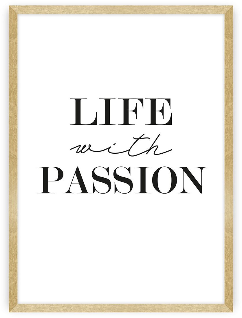 Dekoria Dekoria Plakat Passion 70 x 100 cm Ramka Złota 223H-000-15