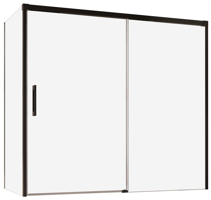 Radaway Idea Black PN S Ścianka boczna 80x150 cm lewa profile czarne szkło przezroczyste 10005080-54-01L