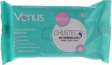 Venus Delikatne chusteczki do demakijażu - Delikatne chusteczki do demakijażu -