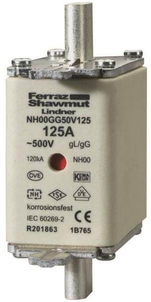 MERSEN Sikring NH00 125A GL/GG 500V