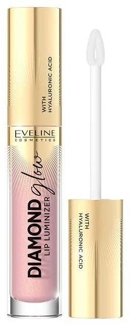 Eveline Cosmetics Diamond Glow Lip Luminizer błyszczyk do ust z kwasem hialuronowym 03 Caramel Ice Cream 4.5ml