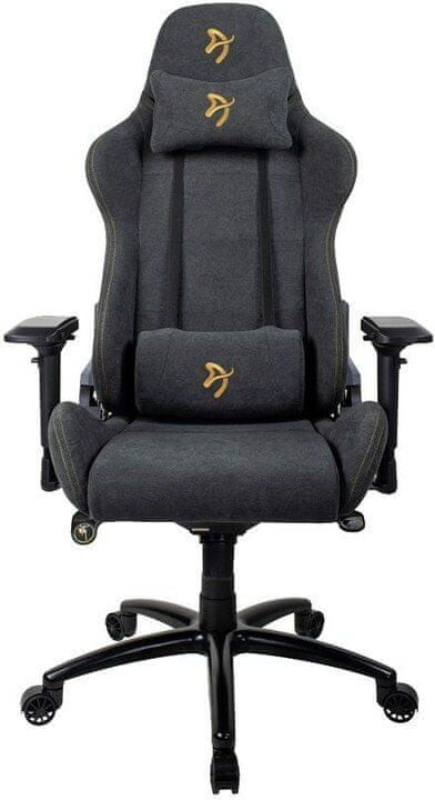 Arozzi Verona Signature Soft Fabric czarno-złoty (VERONA SIG SFB GD)