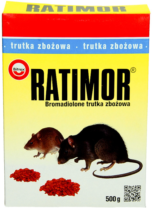 Ratimor Trutka na szczury, trutka na myszy. Ratimor - trutka zbożowa 500g.