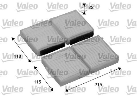 VALEO Filtr, przewietrzanie przestrzeni pasażerskiej 698891