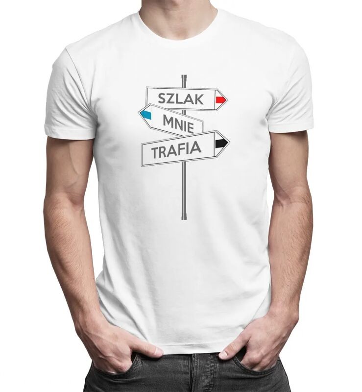 Koszulkowy Szlak mnie trafia - męska koszulka z nadrukiem 11127