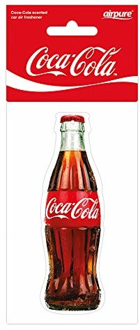 airflair CCLUF005 samochodowy odświeżacz powietrza, oryginalna butelka Coca Cola, czerwona, 0