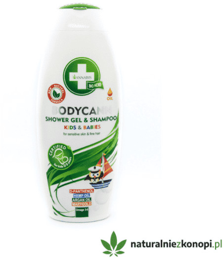 Bodycann żel i szampon dla dzieci z olejem konopnym 250ml