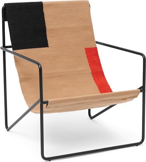 Ferm Living Krzesło Desert Block czarna rama 1104263881