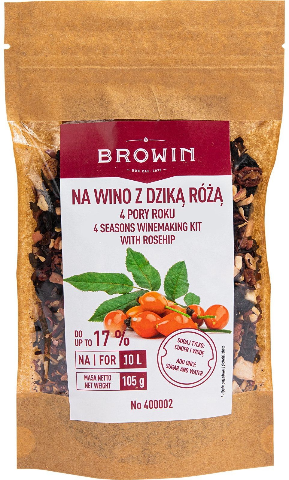 Browin Zestaw na wino 4 PORY ROKU - dzika róża