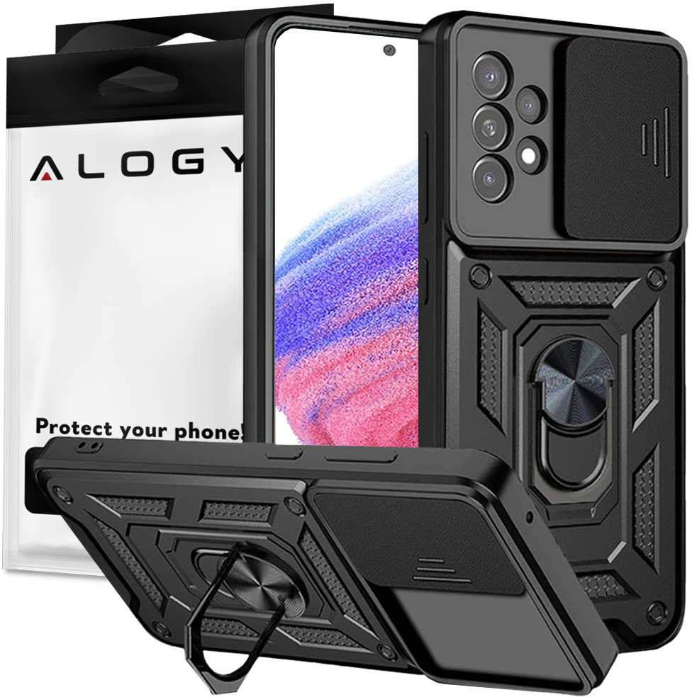 Alogy Etui Camshield Stand Ring z osłonką na aparat do Samsung Galaxy A53 A53 5G 13643X1