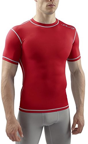 Sub Sports Dual męska koszulka kompresyjna z krótkimi rękawami, bielizna funkcyjna, czerwony, xxl S/S_Sub_dual-Red-XXL_Rot_XXL