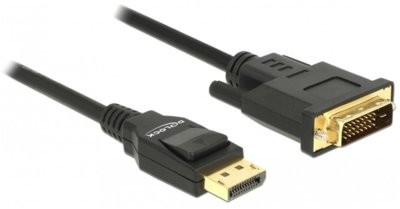 Delock KABEL DISPLAYPORT M V1.2-> DVI-D (24+1) 1M CZARNY