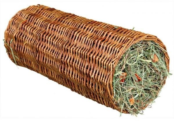 Trixie Tunel wiklinowy z sianem dla świnki morskiej 15 × 33 cm 110 g