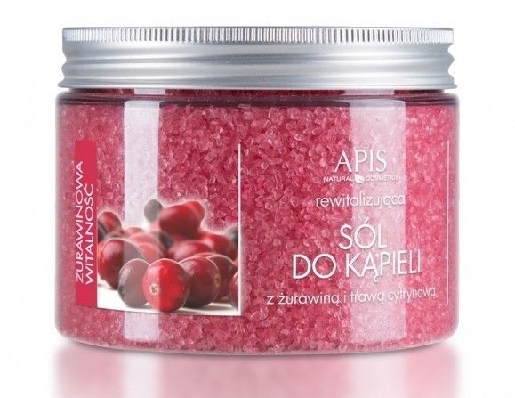 Apis Rewitalizująca sól do kąpieli z żurawiną i trawą cytrynową 650 g 1234572110