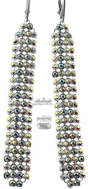 Swarovski kolczyki AURORA CRYSTALLIZED SREBRO