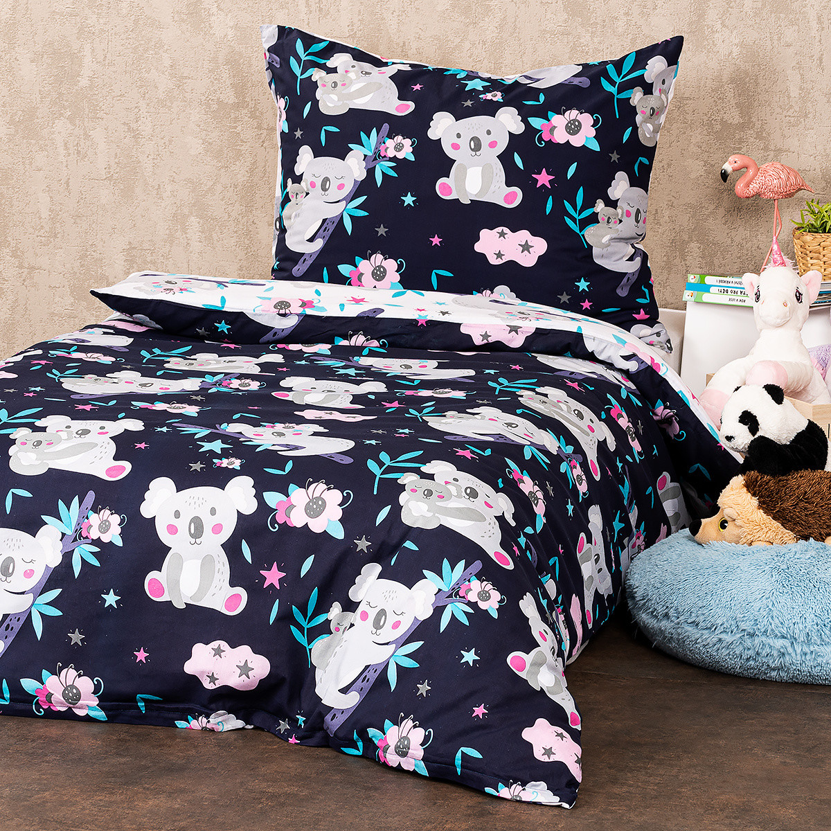 4Home Pościel bawełniana Koala friend, 140 x 200 cm, 70 x 90 cm, 140 x 200 cm, 70 x 90 cm