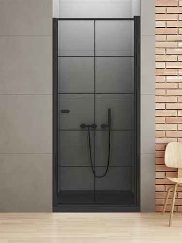 New Trendy New Soleo Black drzwi wnękowe 100x195 cm czarna krata uniwersalne D-0278A D-0278A