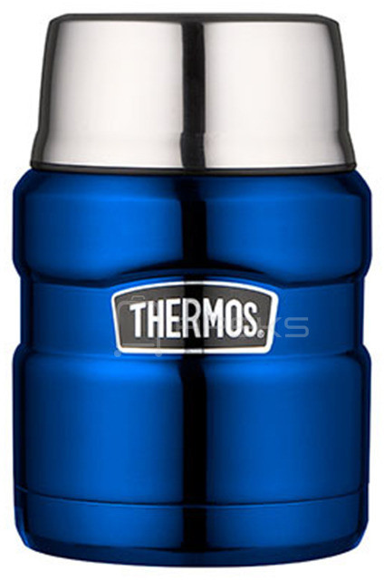 Thermos King 0,47l oryginalny profesjonalny termos na jedzenie z łyżką - niebieski THR128004T