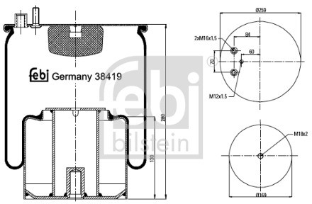 FEBI Mieszek, klimatyzacja FEBI 38419