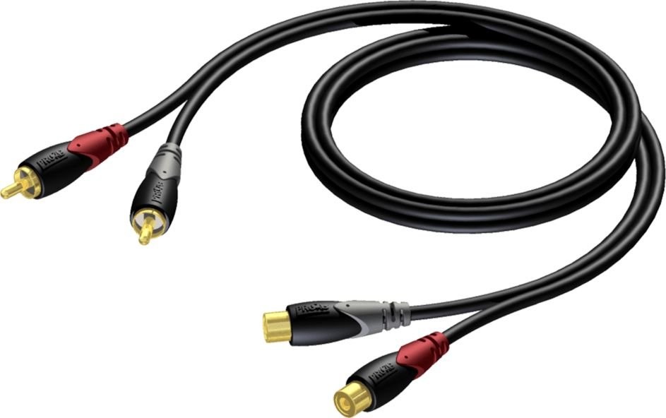 Procab Kabel CLA850/1.5 2 x RCA/Cinch female 2 x RCA/Cinch male 1,5 meter CLA850/1.5