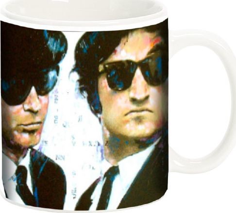 NoName kubek Blues Brothers 470 ml ceramiczny biały twm_951395