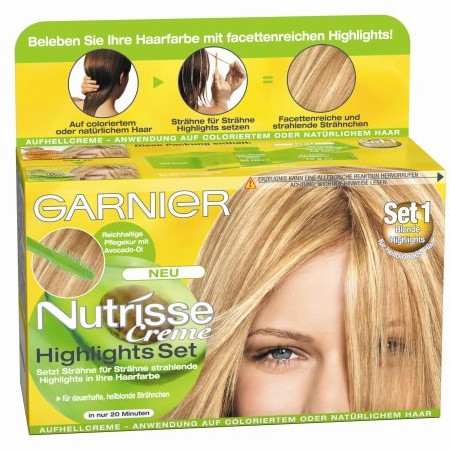 Garnier Nutrisse Creme środowiska zestaw 1 motków i zapewnia jasne straehnchen, zestaw do samodzielnego wykonania sprawiają, że do włosów hellblondes (z oleju awokado),-częściowy Pack 98522