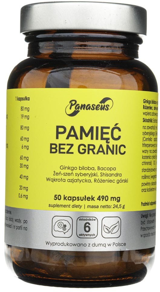 Yango Panaseus Pamięć bez granic 490 mg - 50 kapsułek PAN446