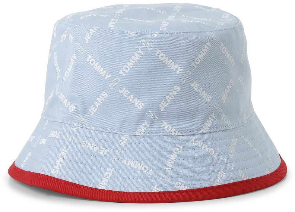 Tommy Jeans Tommy Jeans - Damski bucket hat z dwustronnym wzorem, niebieski|czerwony|biały