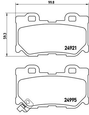 BREMBO Zestaw klocków hamulcowych, hamulce tarczowe P 56 095