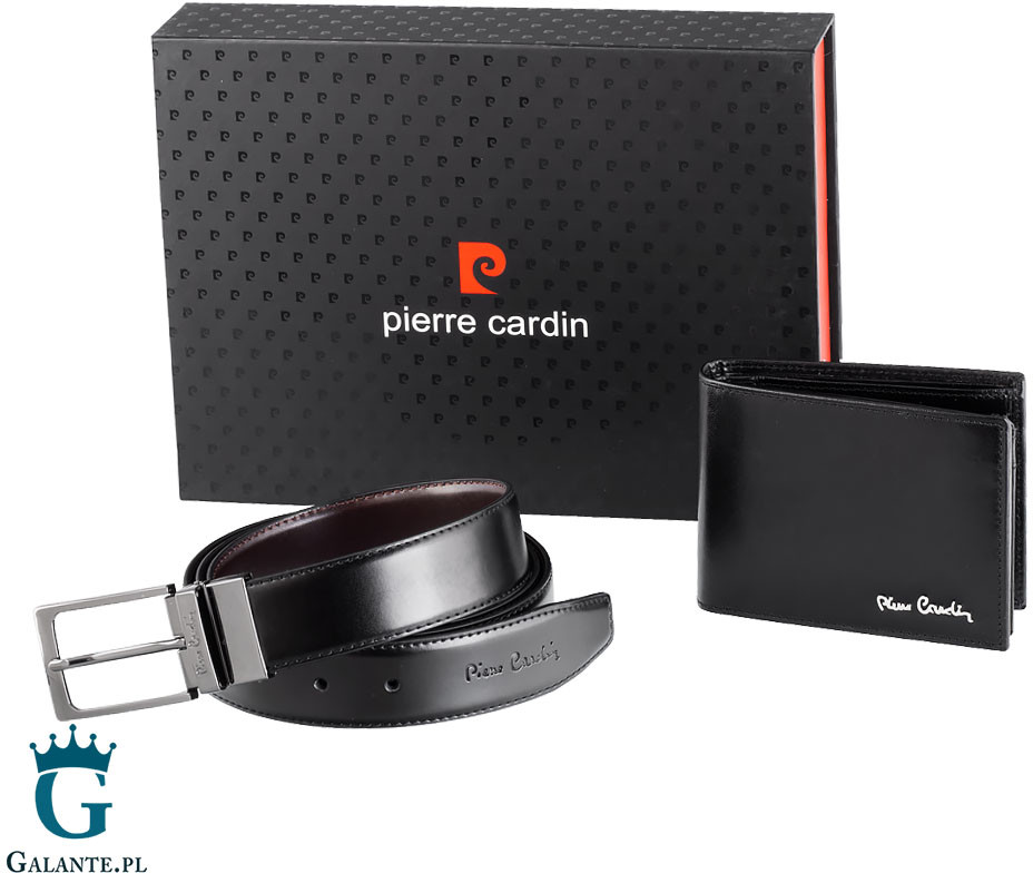 Pierre Cardin Zestaw prezentowy Skórzany Portfel i Pasek ZG-71