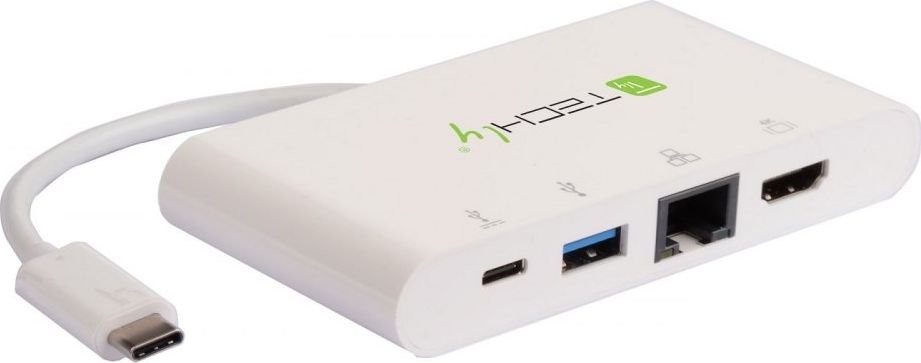 Techly Stacja/replikator ADAPTER USB-C 3.1 NA 4K HDMI/GIGABIT RJ45/USB-A 3.0/USB-C PD IADAP USB31-DOCK1