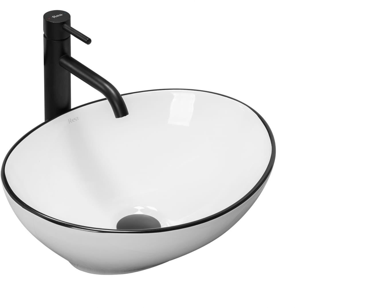 Rea Umywalka nablatowa black edge SOFIA U3217