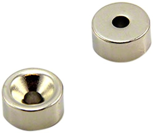 first4magnetsTM first4magnets wyciągnąć f317 N-2 °C/umywalka magnesów neodymowych północy, 5,7 kg, 2 sztuki, metalowy, srebrny, 15 MM średnica x grubość 7,5 MM X 4,2 MM F317N-2
