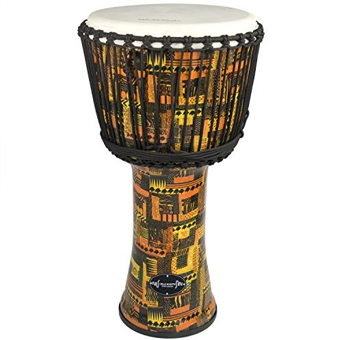 World Rhythm World Rhythm 32,5 cm lina tuningowana beczka djembe - pomarańczowy afrykański syntetyczny bęben ręczny, MDJ003-OR MDJ003-OR