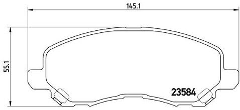 BREMBO Zestaw klocków hamulcowych, hamulce tarczowe P 54 030