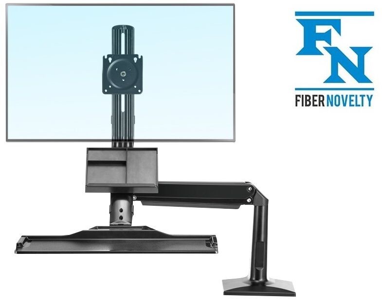 Fiber novelty nb NB35 - Obrotowy uchwyt biurkowy Stojąco-Siedząca Stacja Robocza na sprężynie do monitorów LCD, LED 19-27