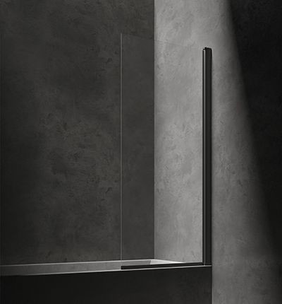 Omnires Parawan nawannowy 70x150 cm /5 mm otwierany na dwie strony , CZARNY MAT XHE85BLTR KINGSTON