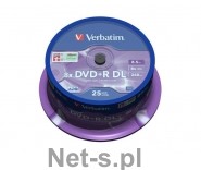 Verbatim DVD+R DL [ spindle 25 | 8,5GB | 8x | MATT SILVER ] (V43757)